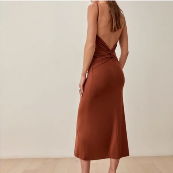 Reformation Hex Chestnut Strappy Dress - Picture 5 of 8